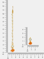 Ruby Raang Mannat Set Of 2 - Orange Embedded Maang Tikka And Earrings | Grocsy