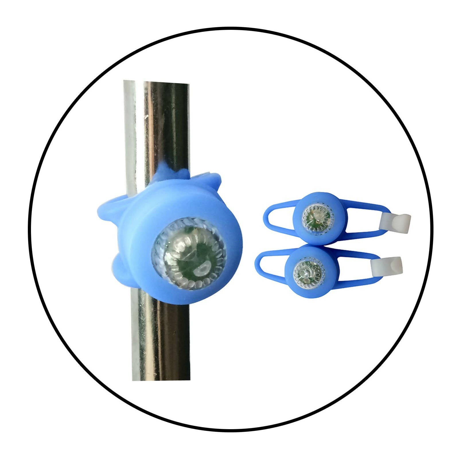 Safe-O-Kid Bicycle/Baby Stroller Led Light With Sos Signal Light Complete Front & Rear Road Safety - Blue | Grocsy