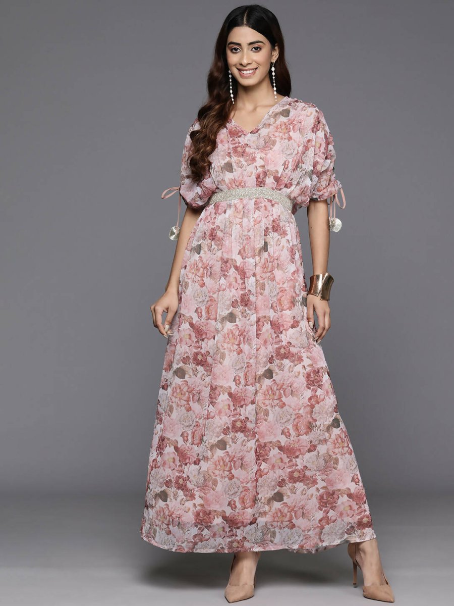 Ahalyaa Women's Traditional wear Dress - Brown | Grocsy