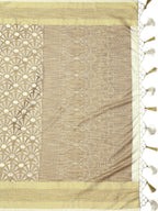 Mimosa Women's Off-White Kanjivaram Art Silk Saree | Grocsy