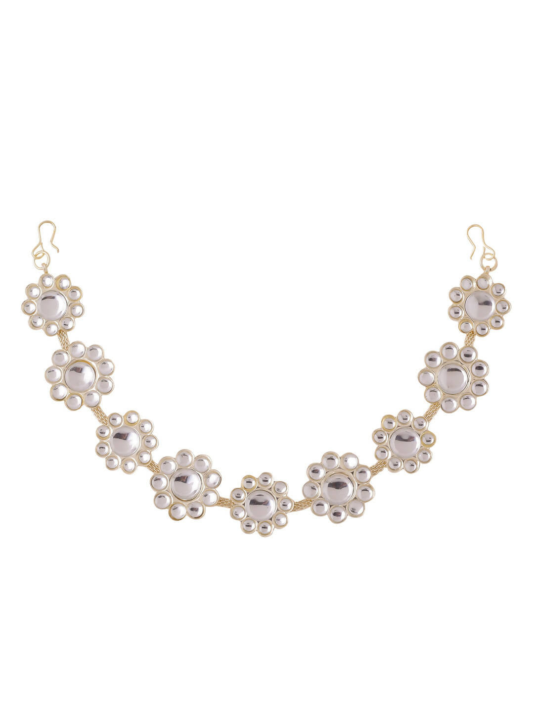 NVR Women's Gold-Polished Traditional Trending Matha Patti | Grocsy