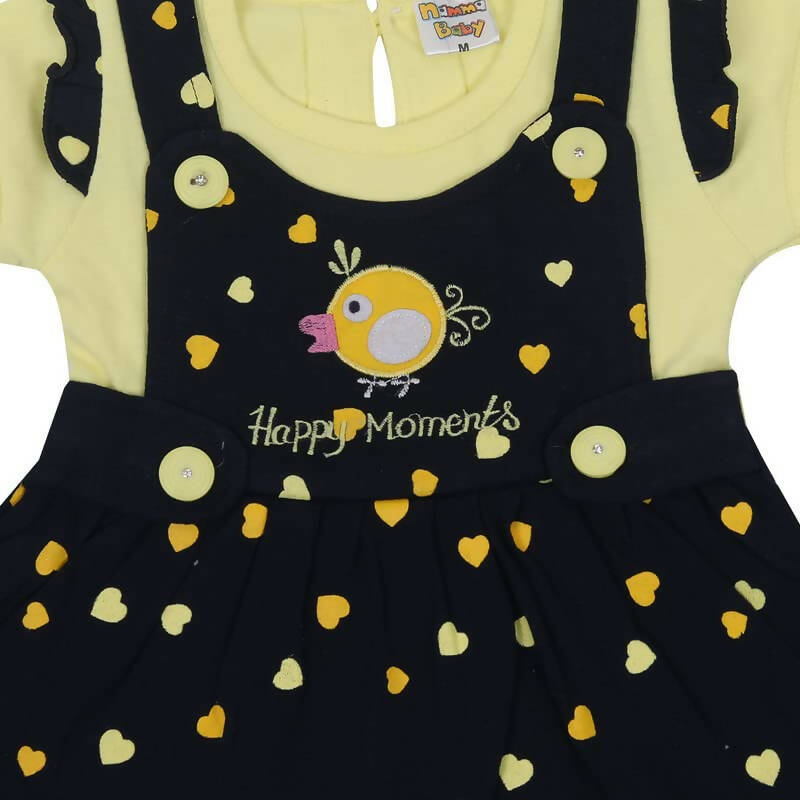 NammaBaby Baby Girl's A-Line Mini Frock Dress - Yellow 117 | Grocsy