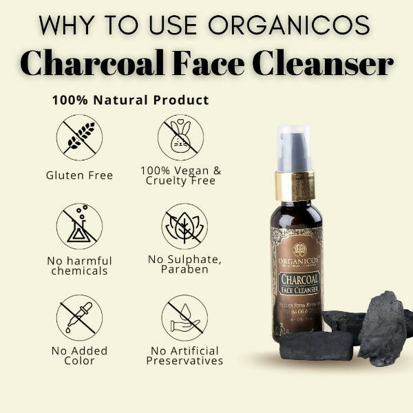Organicos Charcoal Face Cleanser | Grocsy