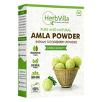 Herbvilla Amla (Indian Gooseberry) Powder For Hair Growth | Grocsy