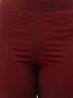 FIORRA Women's Maroon Poly Crepe Flared Kurta Pant With Dupatta | Grocsy