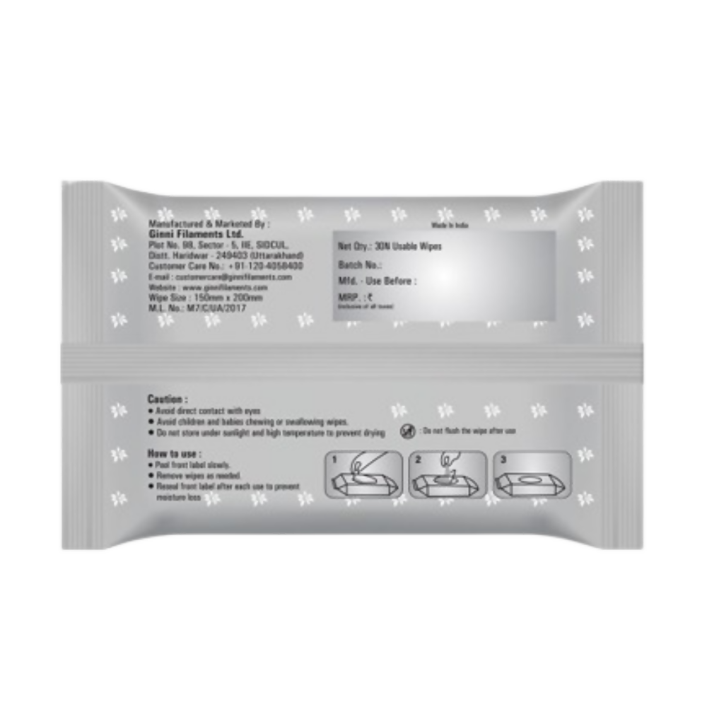 Ginni Set of 5 Rose Cleansing & Makeup Remover Wet Wipes | Grocsy