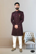 Joban Fashion Men's Wine TR Kurta with Pyjama | Grocsy