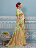 Shree Shyam Fashion Sea Green Silk Saree | Grocsy
