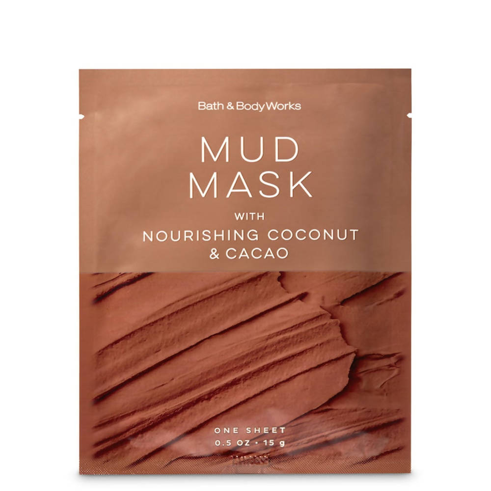 Bath & Body Works Mud Mask with Nourishing Coconut & Cacao Face Sheet Mask | Grocsy