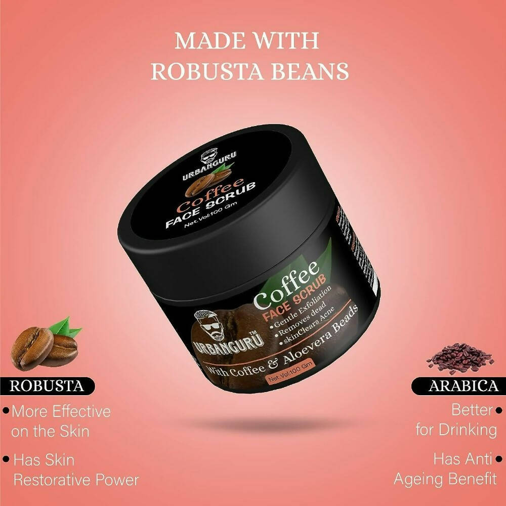 Urbanguru Men's Coffee Face Scrub | Grocsy