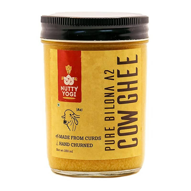 Nutty Yogi Pure Bilona A2 Cow Ghee | 100% Pure and Premium | Cultured Desi Cow Ghee From A2 Milk | Grocsy