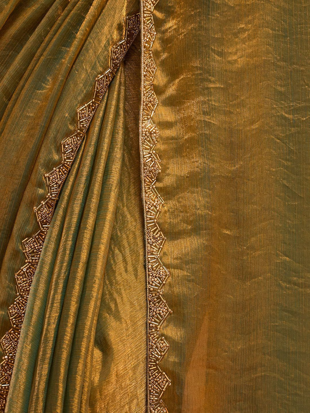kasee Solid Beads and Stones Saree | Grocsy
