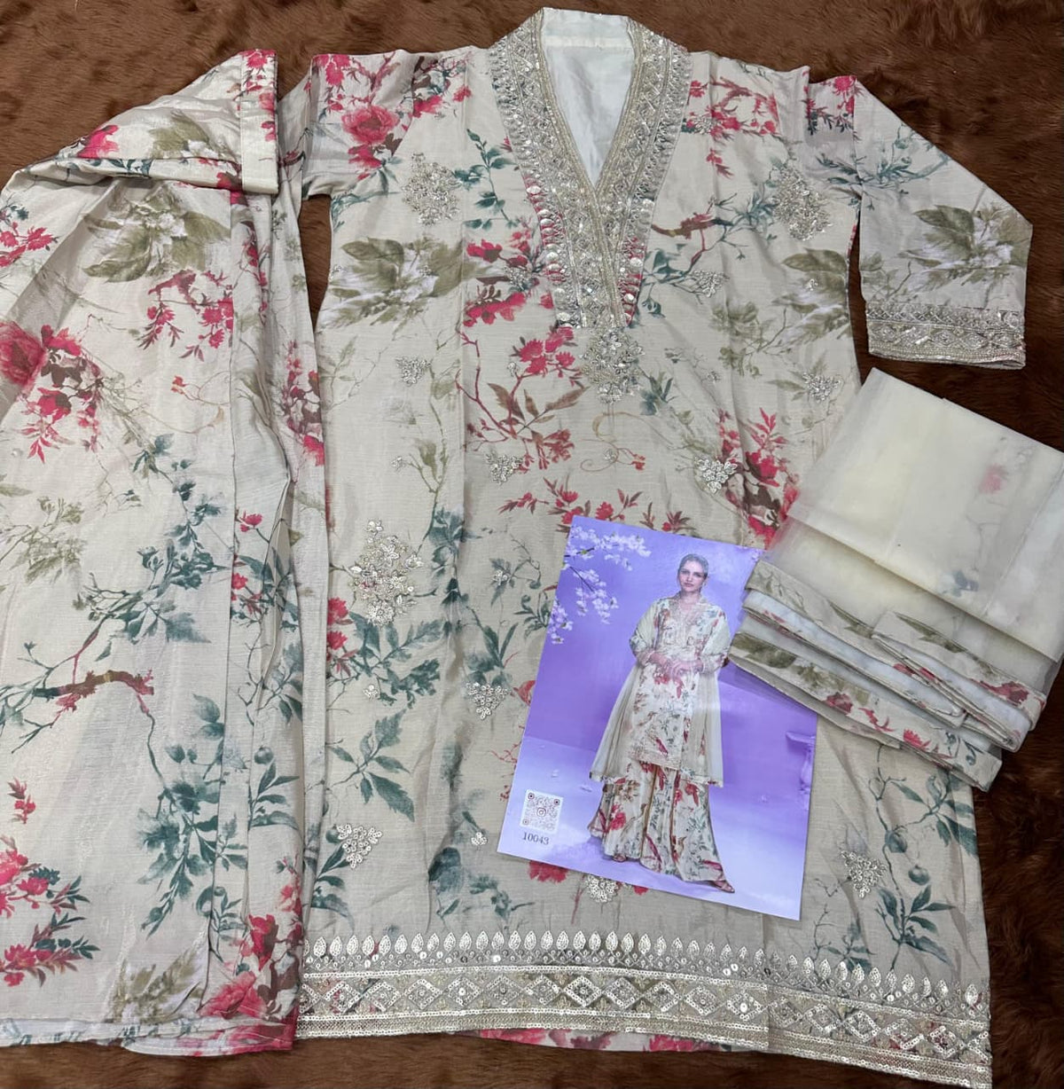 Aarshi Fashions Pale Yellow Floral Print Full Stitched Palazzo Suits | Grocsy