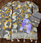 Aarshi Fashions Grey Floral Print Full Stitched Palazzo Suits | Grocsy