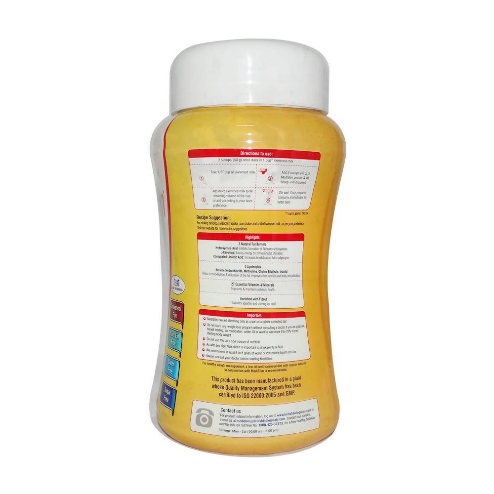 British Biologicals Medislim Powder Vanilla Flavour | Grocsy