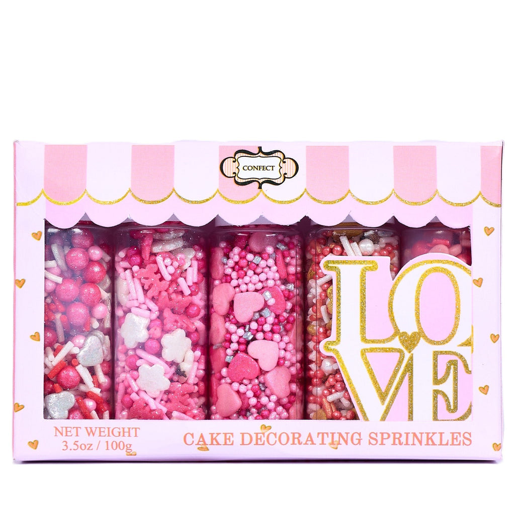 Confect Valentine Sprinkles | 11 Edible Decoration for Baking & Dessert | Grocsy