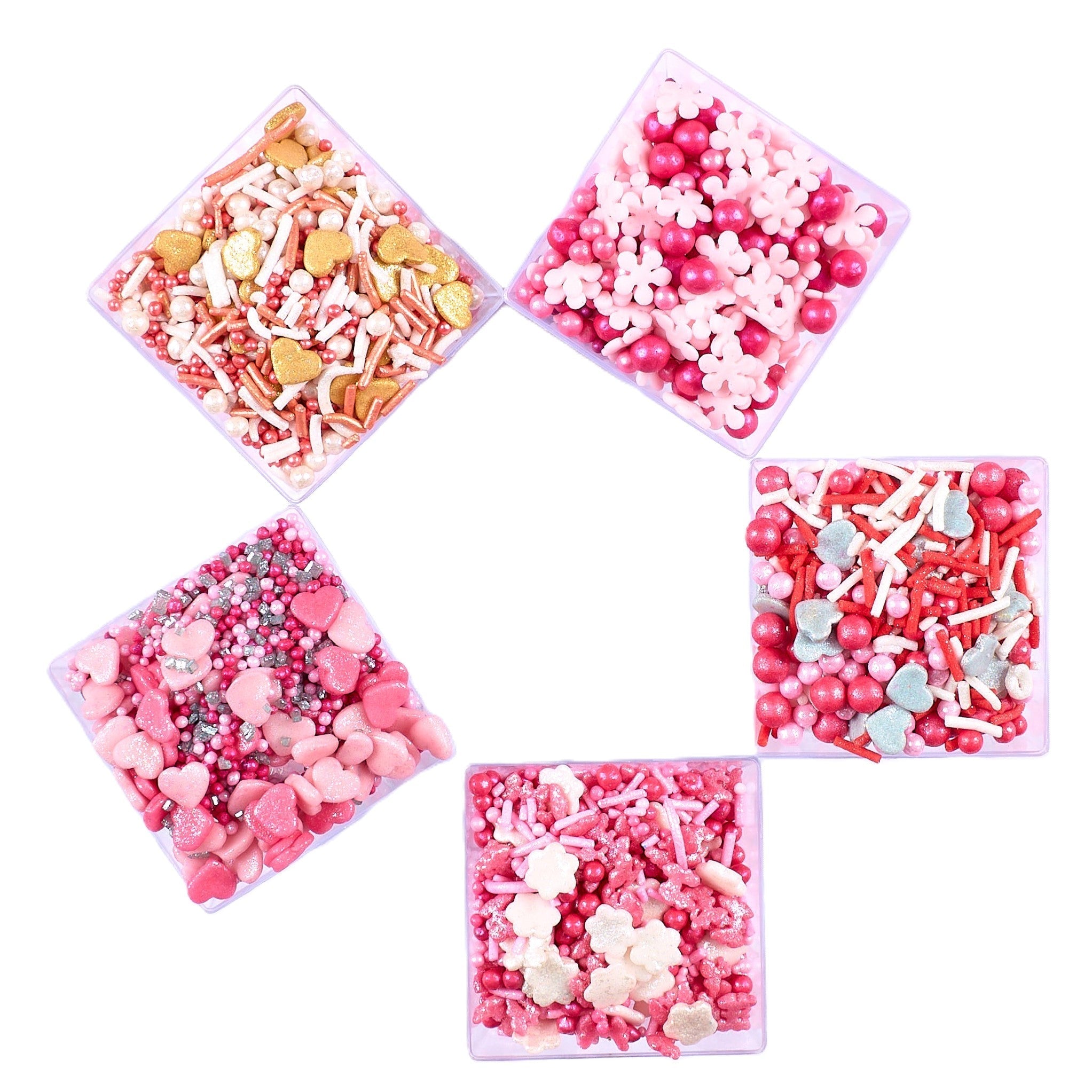 Confect Valentine Sprinkles | 11 Edible Decoration for Baking & Dessert | Grocsy