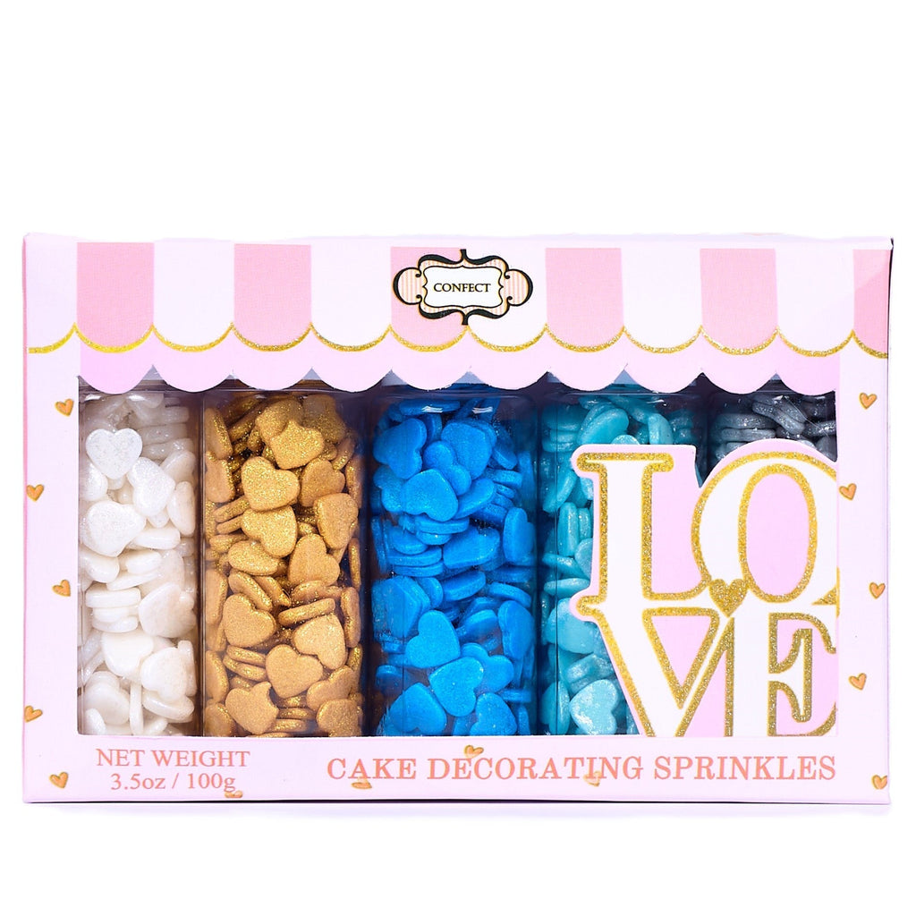 Confect Valentine Sprinkles | 03 Edible Decoration for Baking & Dessert | Grocsy