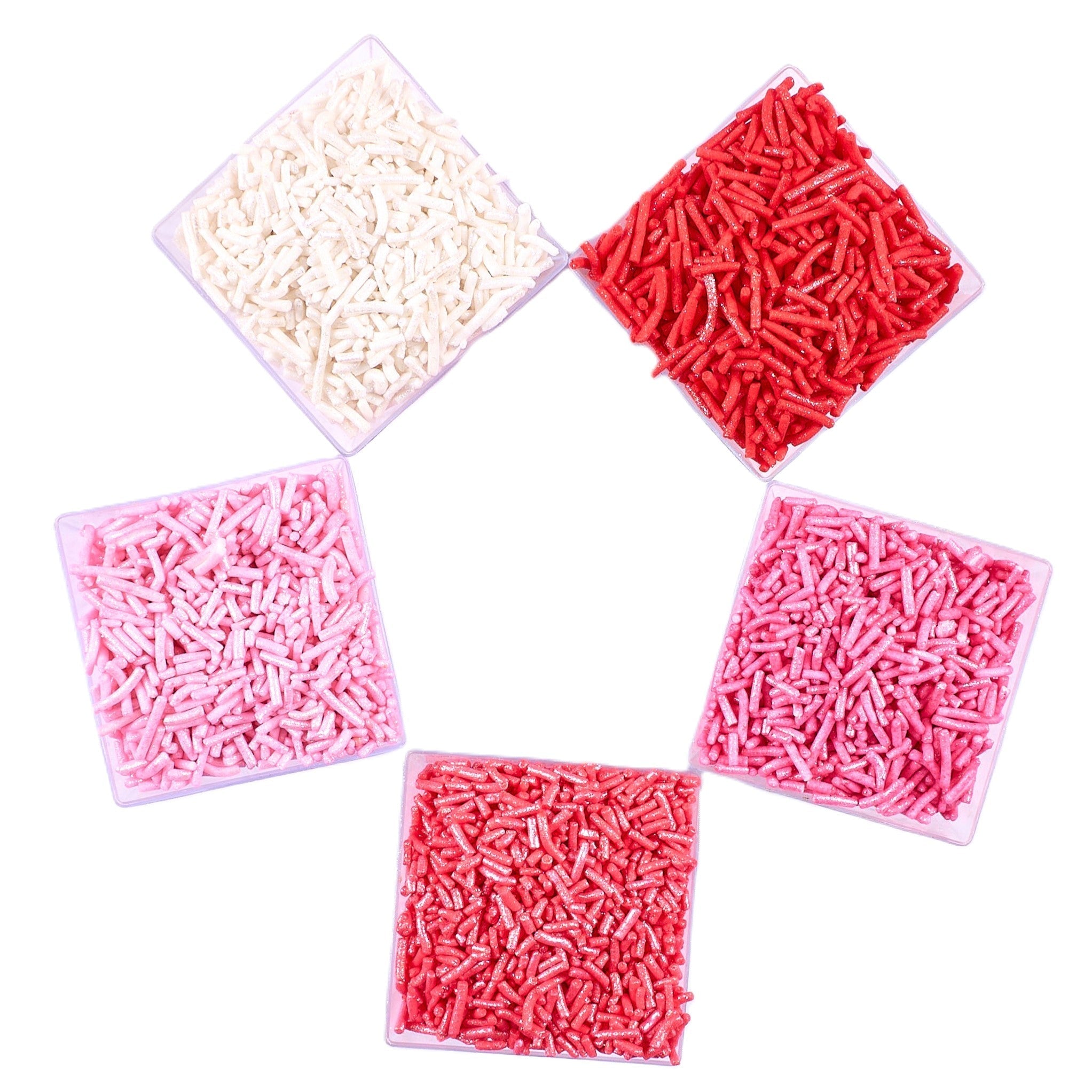 Confect Valentine Sprinkles | 04 Edible Decoration for Baking & Dessert | Grocsy