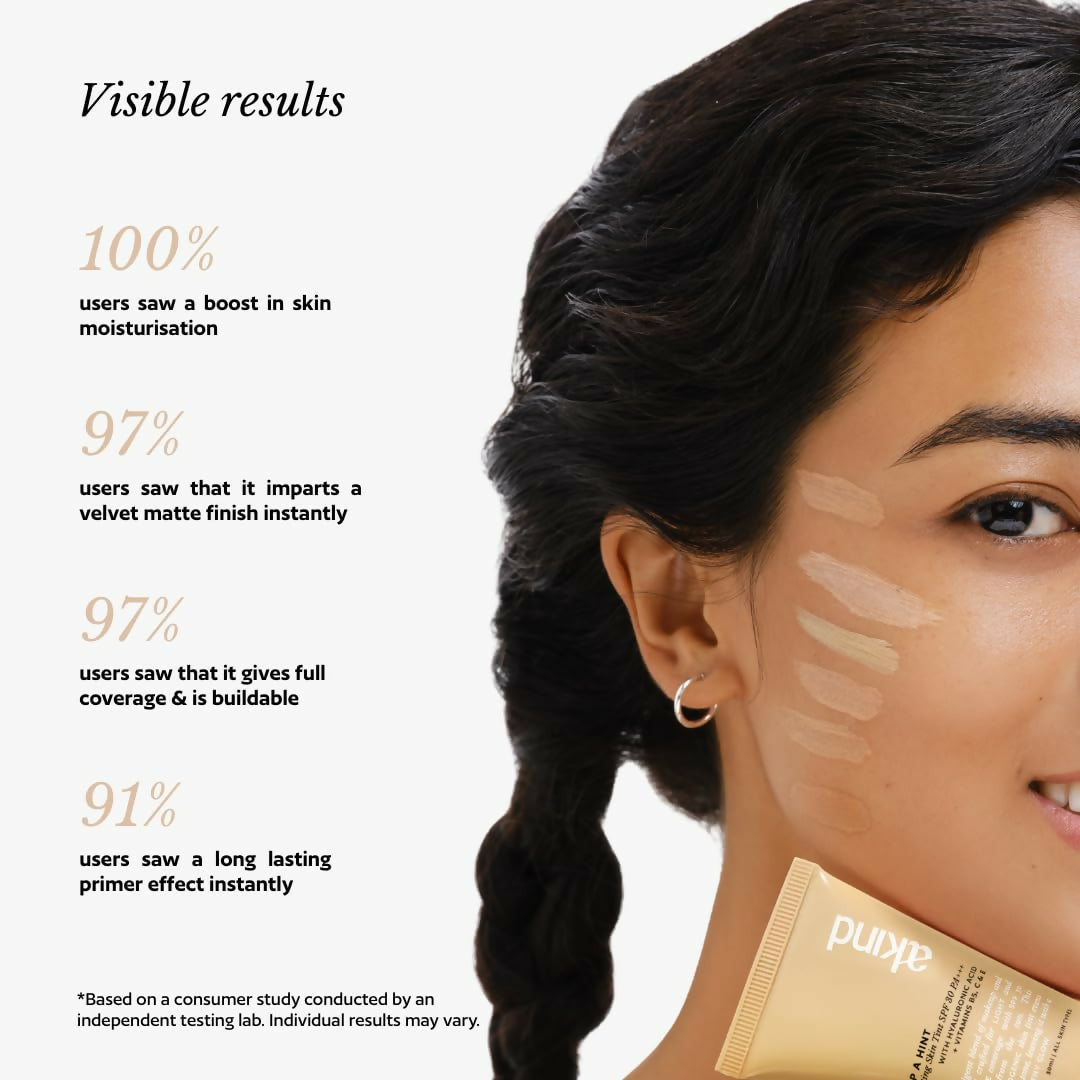 Akind Drop A Hint Hydrating Skin Tint Spf 30 Pa+++ Foundation - 170 Latte | Grocsy