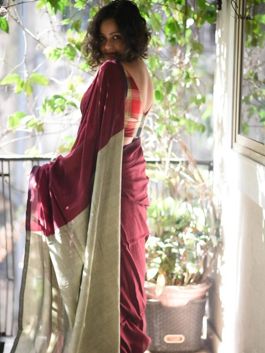 Suta Beet And Turnip Saree | Grocsy