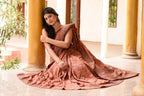 Joban Fashion Amber Crepe Chiffon Pure Handloom Banarasi Silk Saree | Grocsy