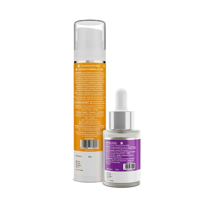 The Derma Co Filter-Free Skin (1% Hyaluronic Sunscreen Aqua Gel + 10% Niacinamide Acid Face Serum) | Grocsy