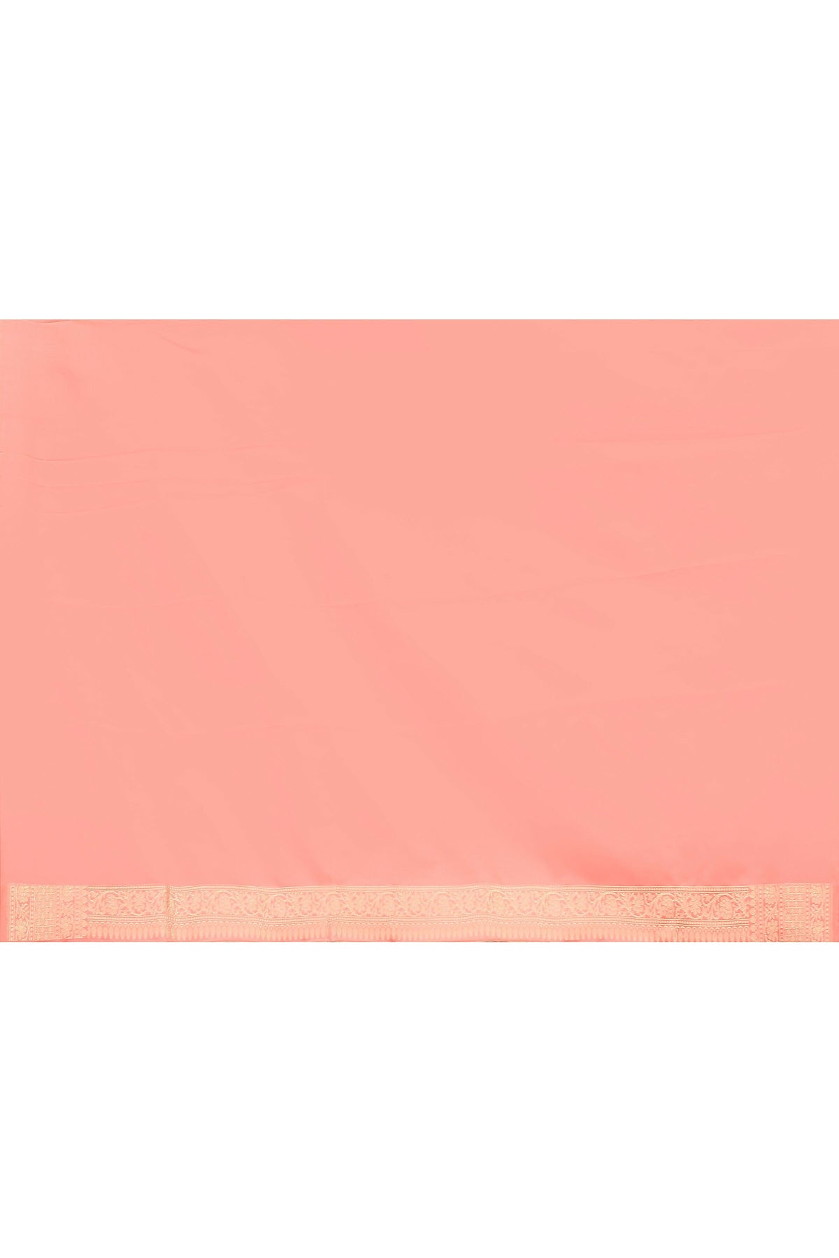 Joban Fashion Peach Banarasi Katan Pure Handloom Banarasi Silk Saree | Grocsy