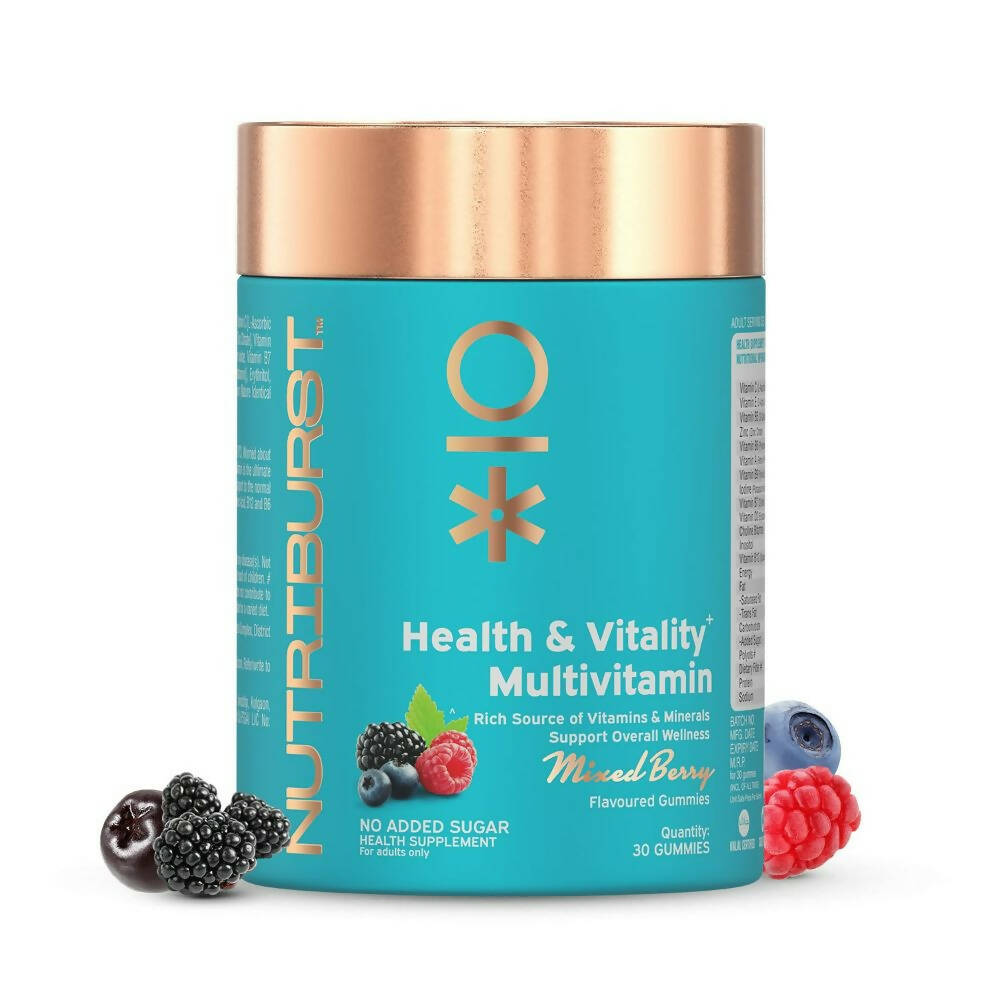 Nutriburst Health & Vitality Gummies With Multi-Vitamins | Grocsy
