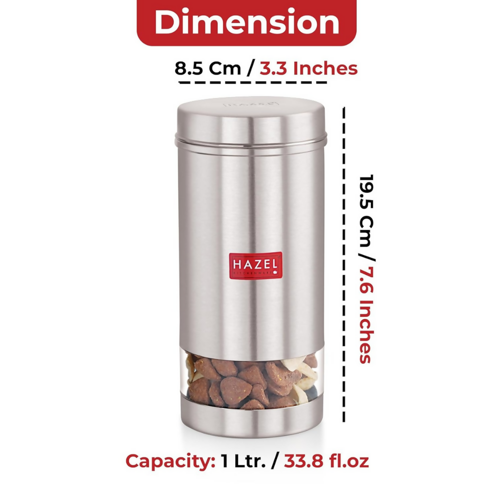 Hazel Stainless Steel Kitchen Containers | Grocsy