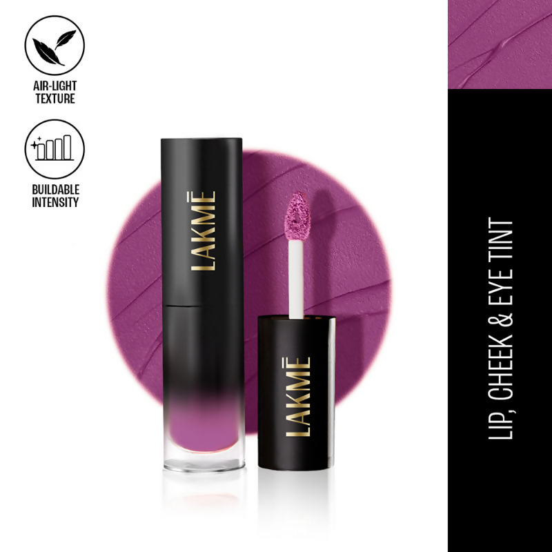 Lakme Xtraordin-Airy One-And-Done Lip, Eye & Cheek Tint - Lavender Mist | Grocsy