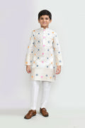 Joban Fashion Silk Off White Kurta With Straight Fit Pant | Grocsy