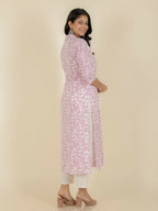 Aramya Straight Soft Cotton Floral Print Women's Kurta - White | Grocsy
