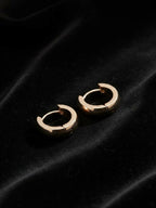 NVR Men's Rose Gold Plated Hoop Earrings | Grocsy