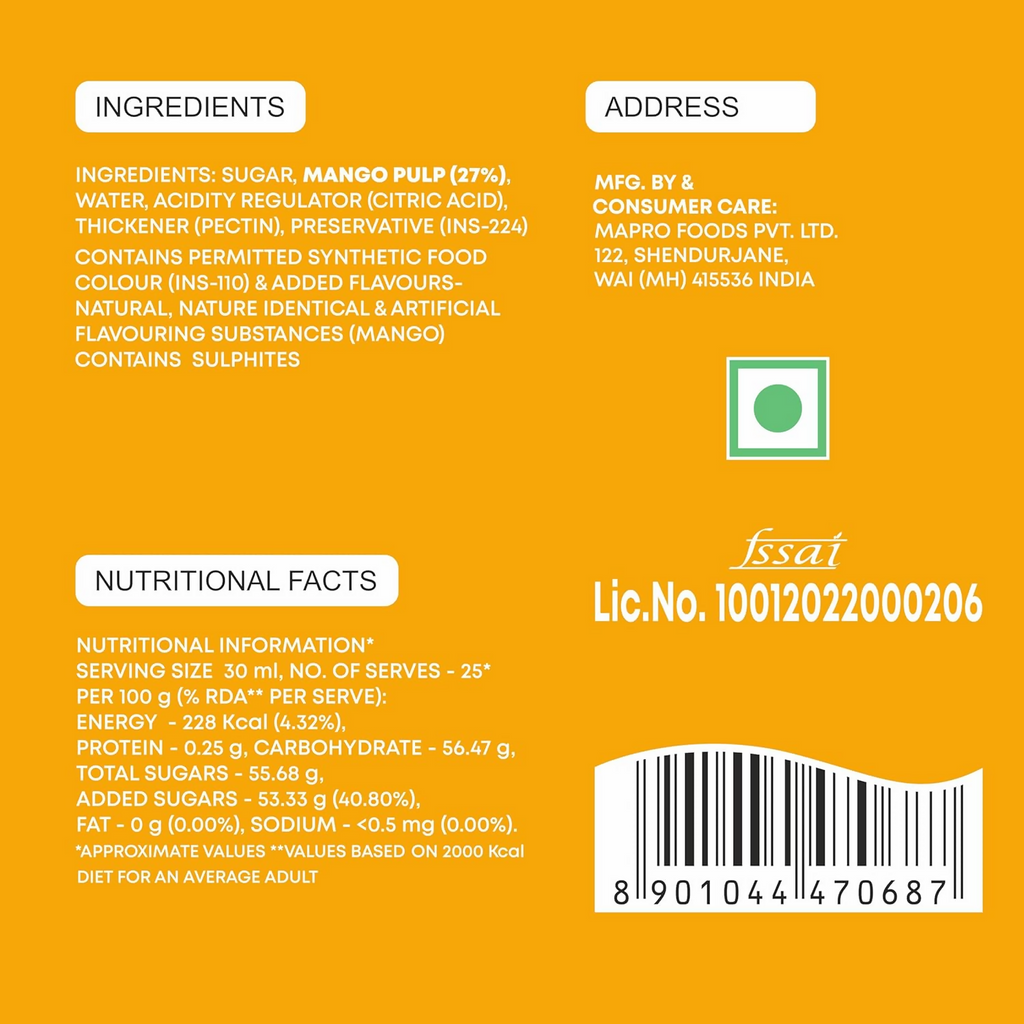 Mapro Mango Crush | Grocsy