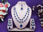 Jewel City Teardrop Bridal Necklace Set with Earrings & Maang Tikka - Ethnic Wedding Jewelry for Brides & Parties | Grocsy