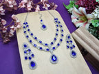 Jewel City Teardrop Bridal Necklace Set with Earrings & Maang Tikka - Ethnic Wedding Jewelry for Brides & Parties | Grocsy