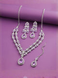 Jewel City Teardrop Bridal Necklace Set with Earrings & Maang Tikka - Ethnic Wedding Jewelry for Brides & Parties | Grocsy