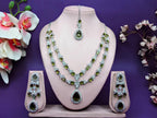 Jewel City Teardrop Bridal Necklace Set with Earrings & Maang Tikka - Ethnic Wedding Jewelry for Brides & Parties | Grocsy