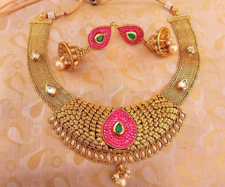Multicolor Antique necklace Set | Grocsy