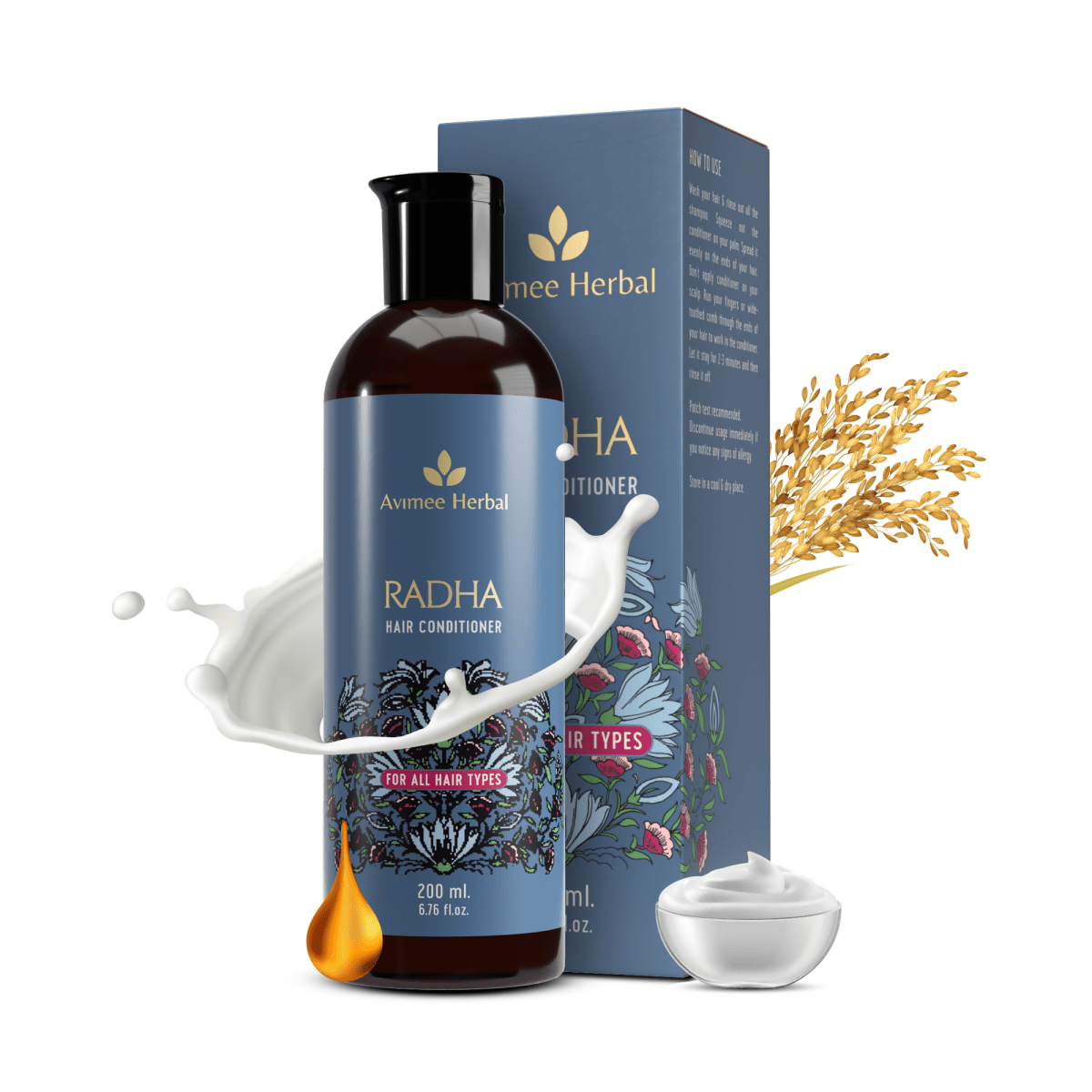 Avimee Herbal Shakuntala Hair Cleanser and Radha Hair Conditioner Combo For Silky, Shiny & Strong Hair | Grocsy