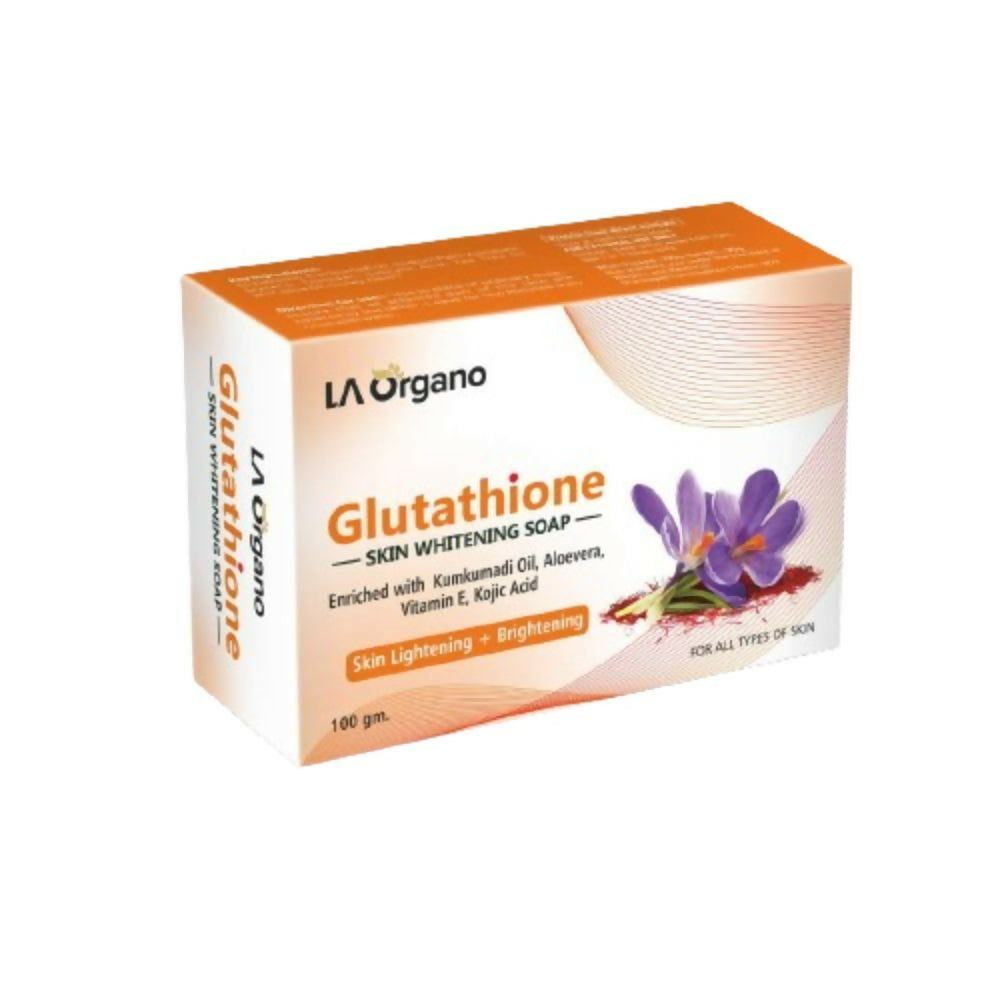 LA Organo Glutathione Kumkumadi Skin Lightening & Brightening Soap | Grocsy