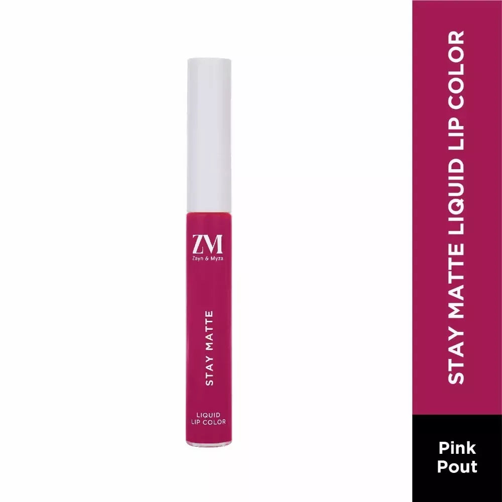Zayn & Myza Stay Matte Liquid Lip Color - 05 Pink Pout | Grocsy
