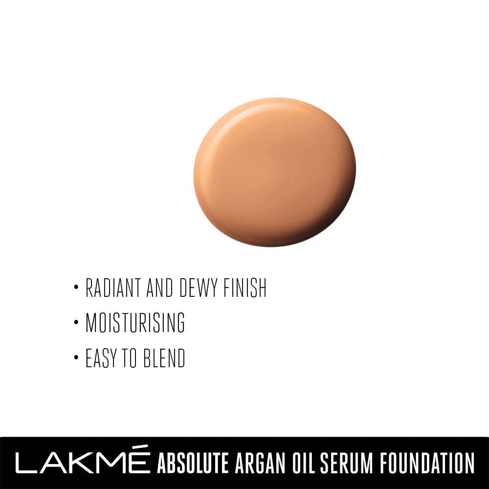 Lakme Absolute Argan Oil Serum Foundation with SPF 45 - Silk Golden | Grocsy