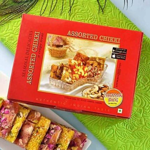 Designer Beads Rakhi & Assorted Chikki Combo | Grocsy