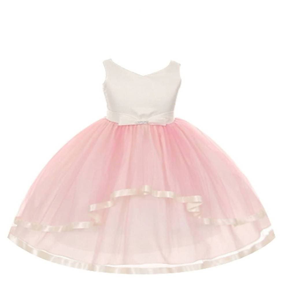 Asmaani Baby Girl's Multi-Coloured Satin A-Line Maxi Full Length Dress (AS-DRESS-22162) | Grocsy