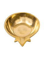 Spillbox Gold-Toned Brass Agal Vilakku Diya Round Pooja Essential | Grocsy