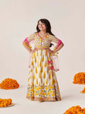 Joban Fashion Girl's Yellow & White Color Lehenga Choli | Grocsy