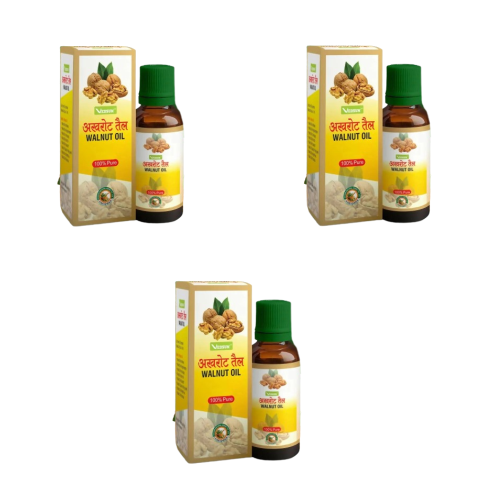 Vedsun Naturals Walnut Oil Pure and Organic for skin and Hair For Baby's Massage | Grocsy