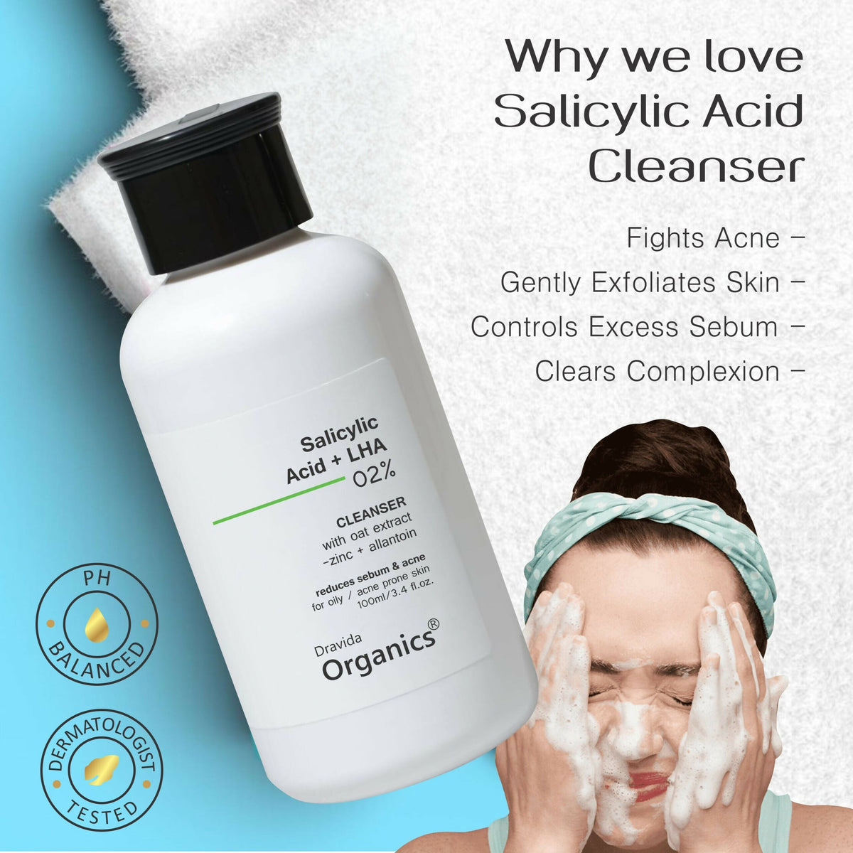 Dravida Organics 2% Salicylic Acid Face wash | Grocsy